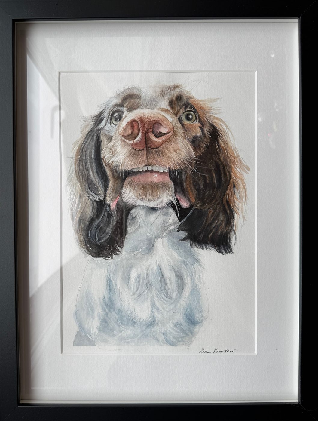 Bespoke pet portrait painting in watercolour